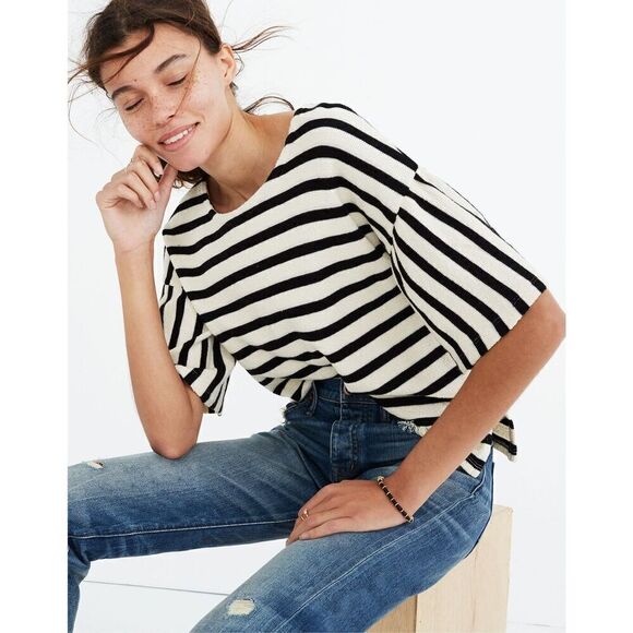 Madewell Striped Bell-Sleeve Top Sz XXS - Picture 1 of 10
